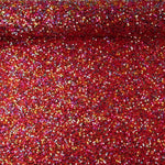 Roter Fantasie-Paillettentüll mit mehrfarbigen Pailletten - Ribes y Casals
