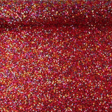 Roter Fantasie-Paillettentüll mit mehrfarbigen Pailletten - Ribes y Casals