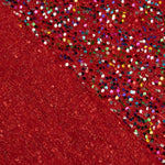 Roter Fantasie-Paillettentüll mit mehrfarbigen Pailletten - Ribes y Casals