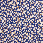 Viskose Lurex Silber mit blauen Herzen - Ribes y Casals