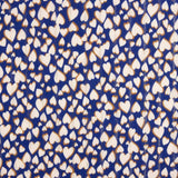 Viskose Lurex Silber mit blauen Herzen - Ribes y Casals