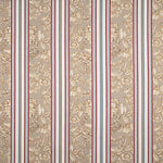 Canvas im Leinenstoff-Look „Jardín Versalles“ mit Streifen in Beige und Dunkelrot - Ribes y Casals