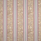 Canvas im Leinenstoff-Look „Jardín Versalles“ mit Streifen in Beige und Dunkelrot - Ribes y Casals