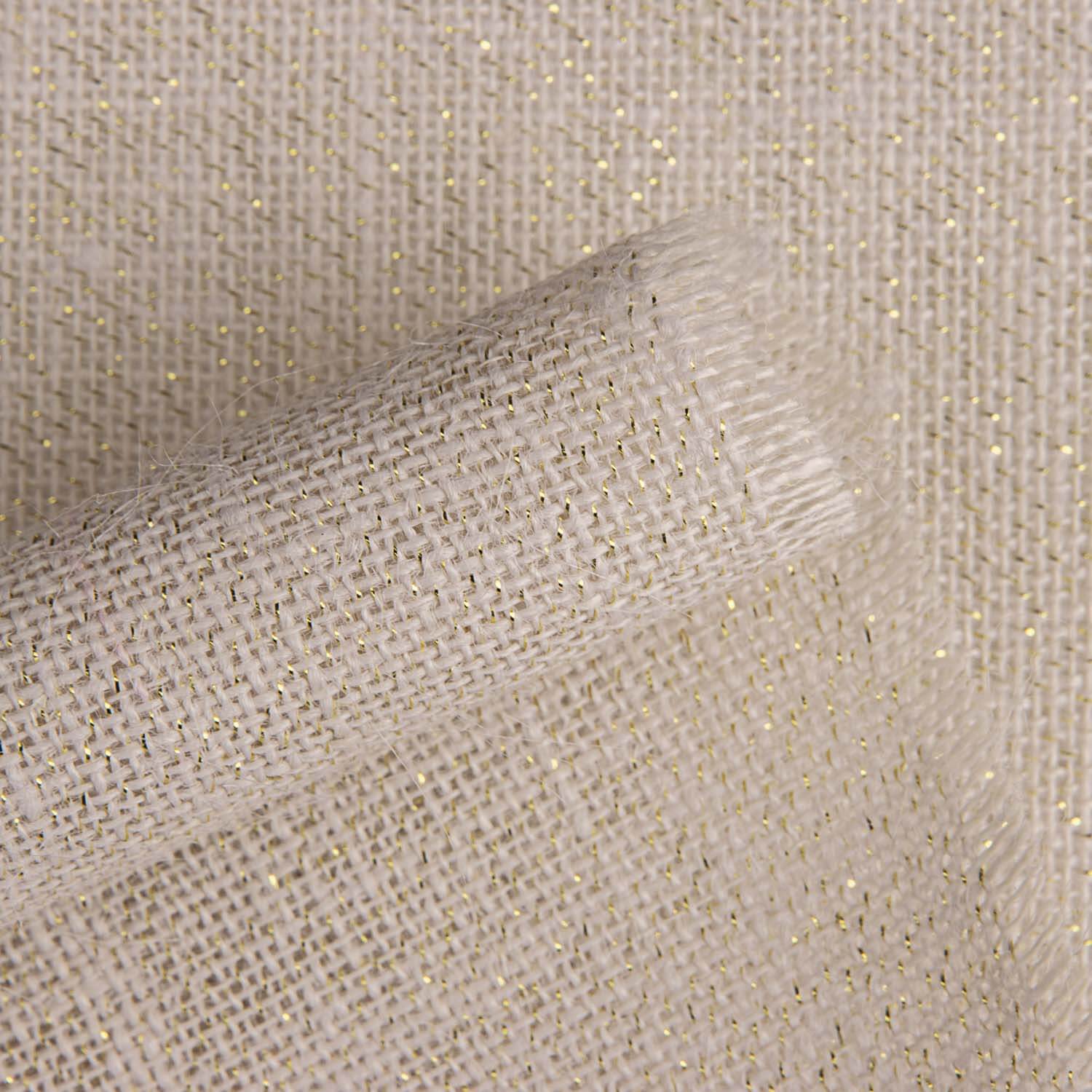 Naturweiße Jute mit goldenem Lurex - Ribes y Casals