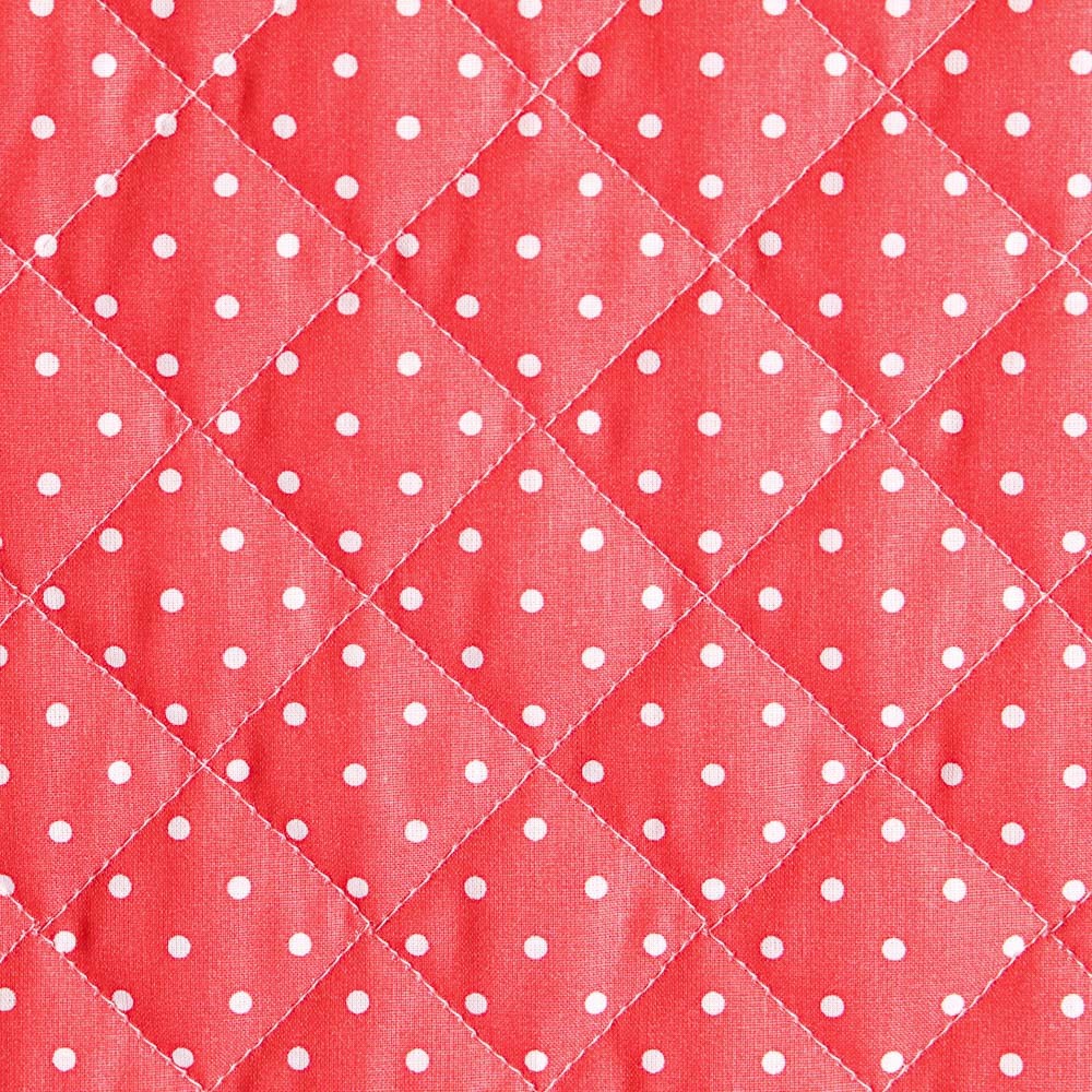Gesteppte Popeline Steppdecke Polka Dots Rot - Ribes y Casals