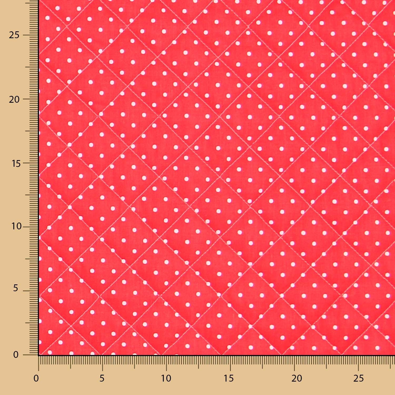Gesteppte Popeline Steppdecke Polka Dots Rot - Ribes y Casals