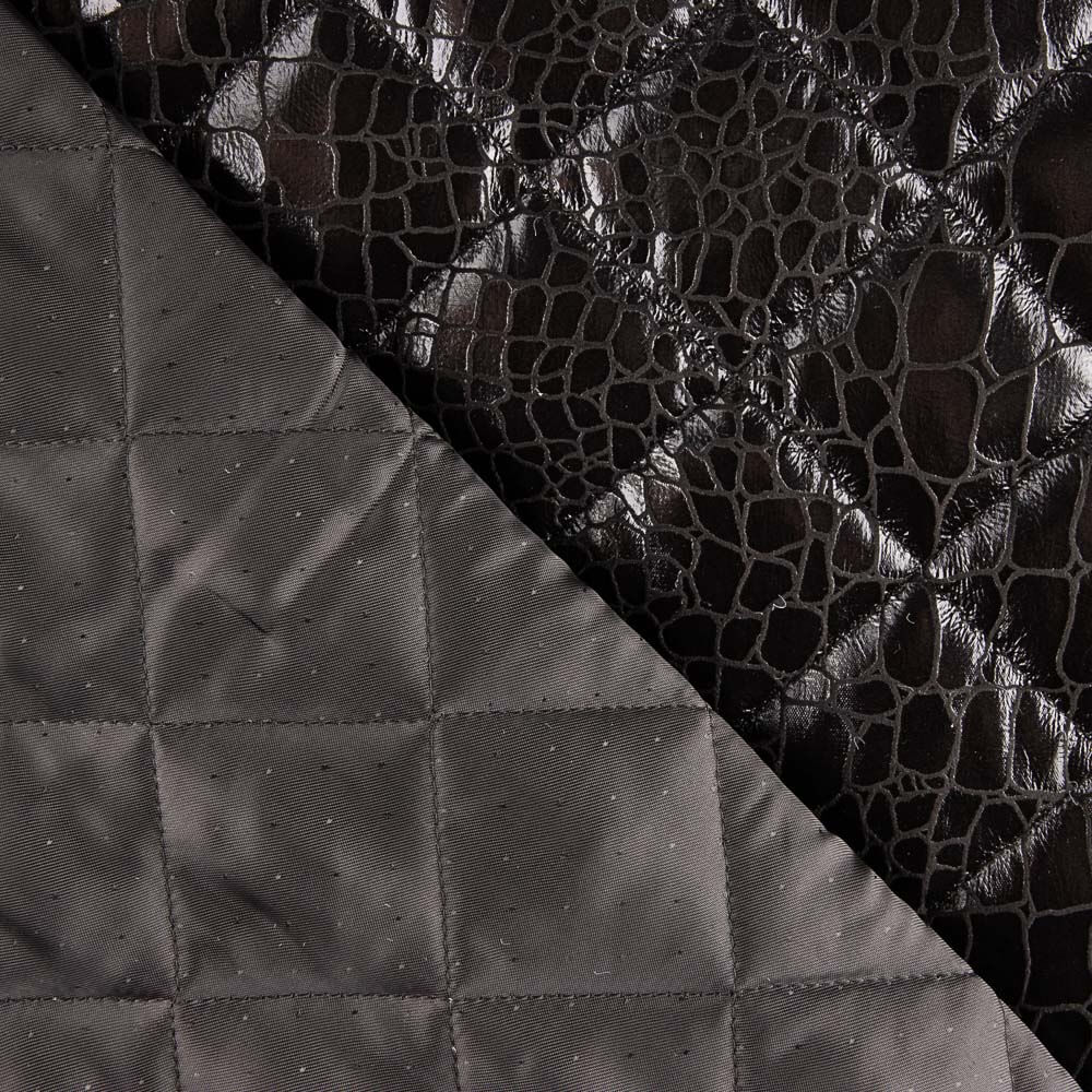 Stoffrest, gepolstert, Kunstleder, schwarz – verschiedene Maße x Breite 140 cm - Ribes y Casals