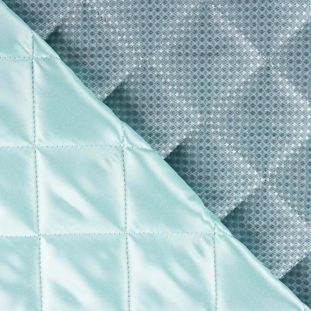 Gesteppte Jacquard-Steppdecke Geometrisch Wasser Grün - Ribes y Casals