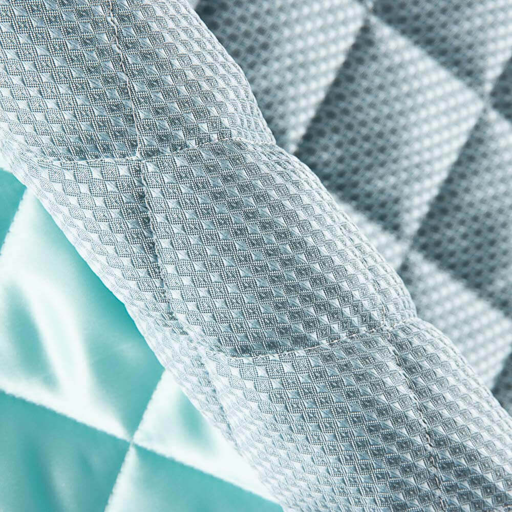 Gesteppte Jacquard-Steppdecke Geometrisch Wasser Grün - Ribes y Casals