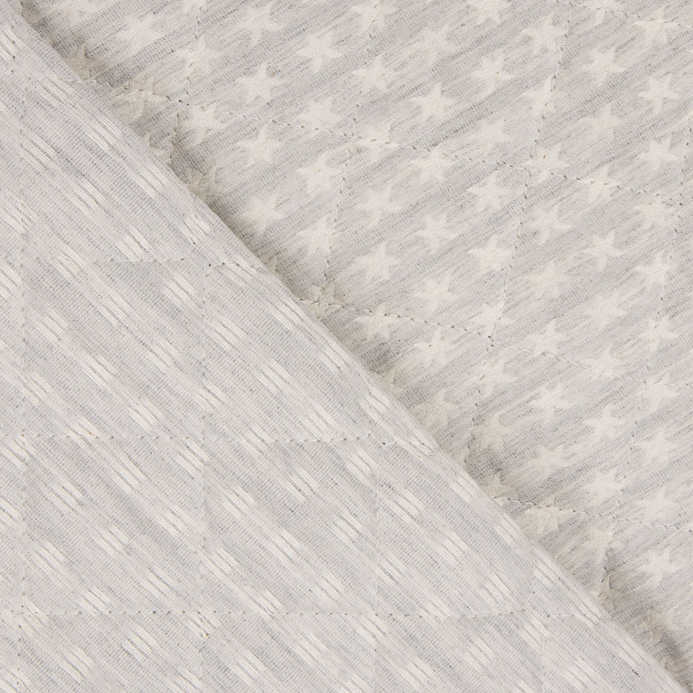 Kinder-Steppdecke Jacquard-Quilt Star Grey - Ribes y Casals