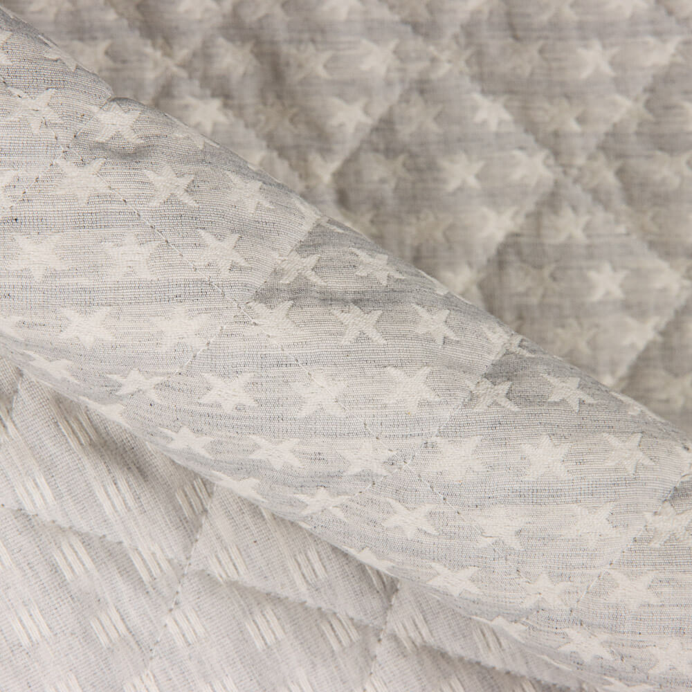 Kinder-Steppdecke Jacquard-Quilt Star Grey - Ribes y Casals