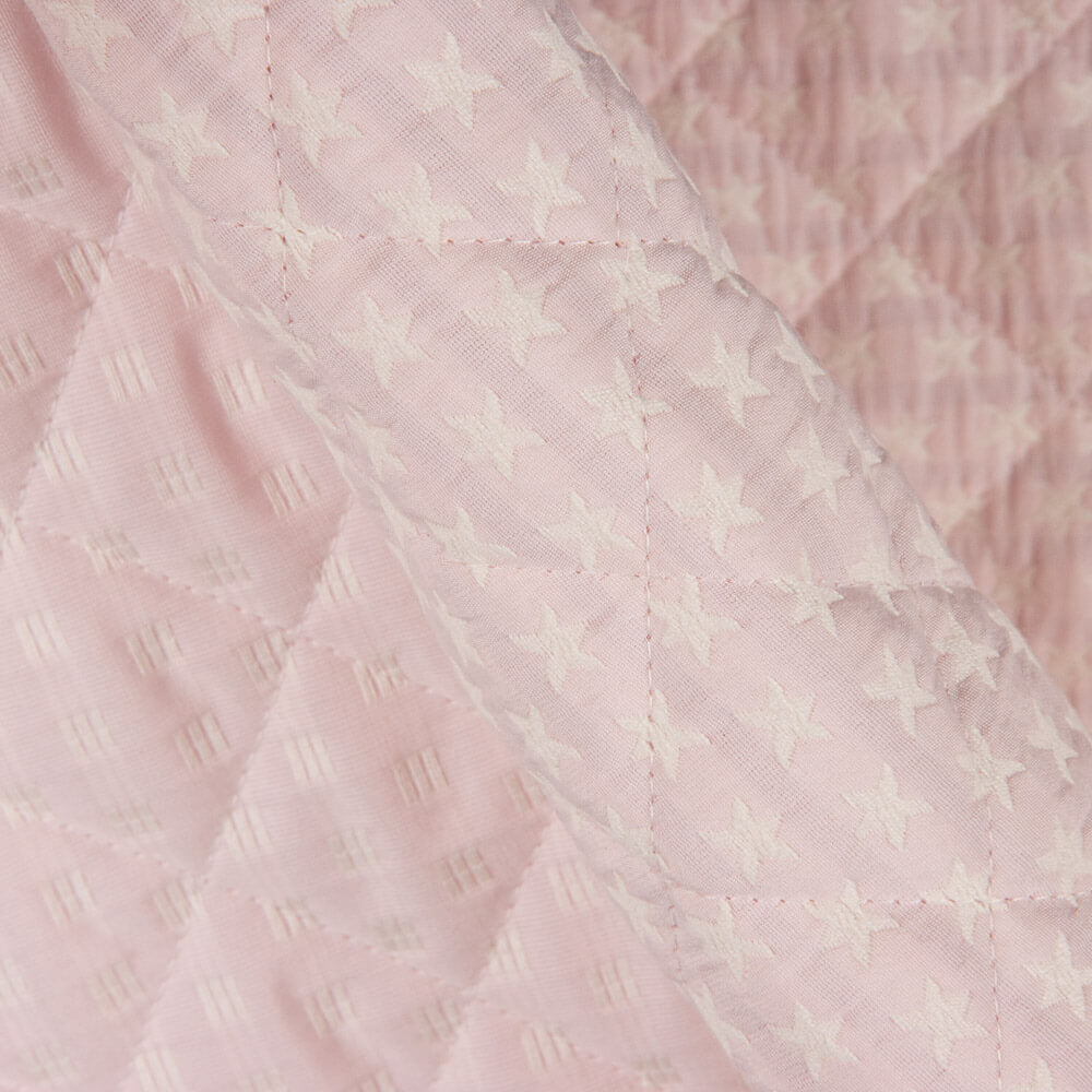 Gesteppte Jacquard-Steppdecke für Kinder mit rosa Sternen - Ribes y Casals