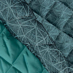 Gesteppte Jacquard-Steppdecke Water Green - Ribes y Casals