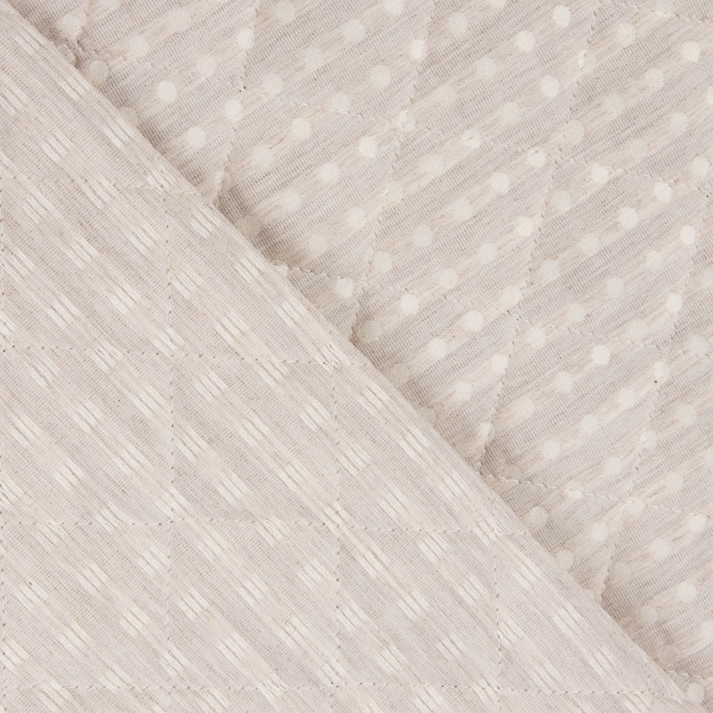Kinder-Steppdecke Jacquard Beige Polka Dots - Ribes y Casals