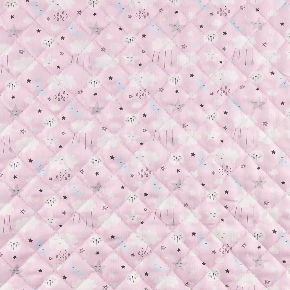 Gesteppte Piqué-Baumwolle Sky Pink - Ribes y Casals