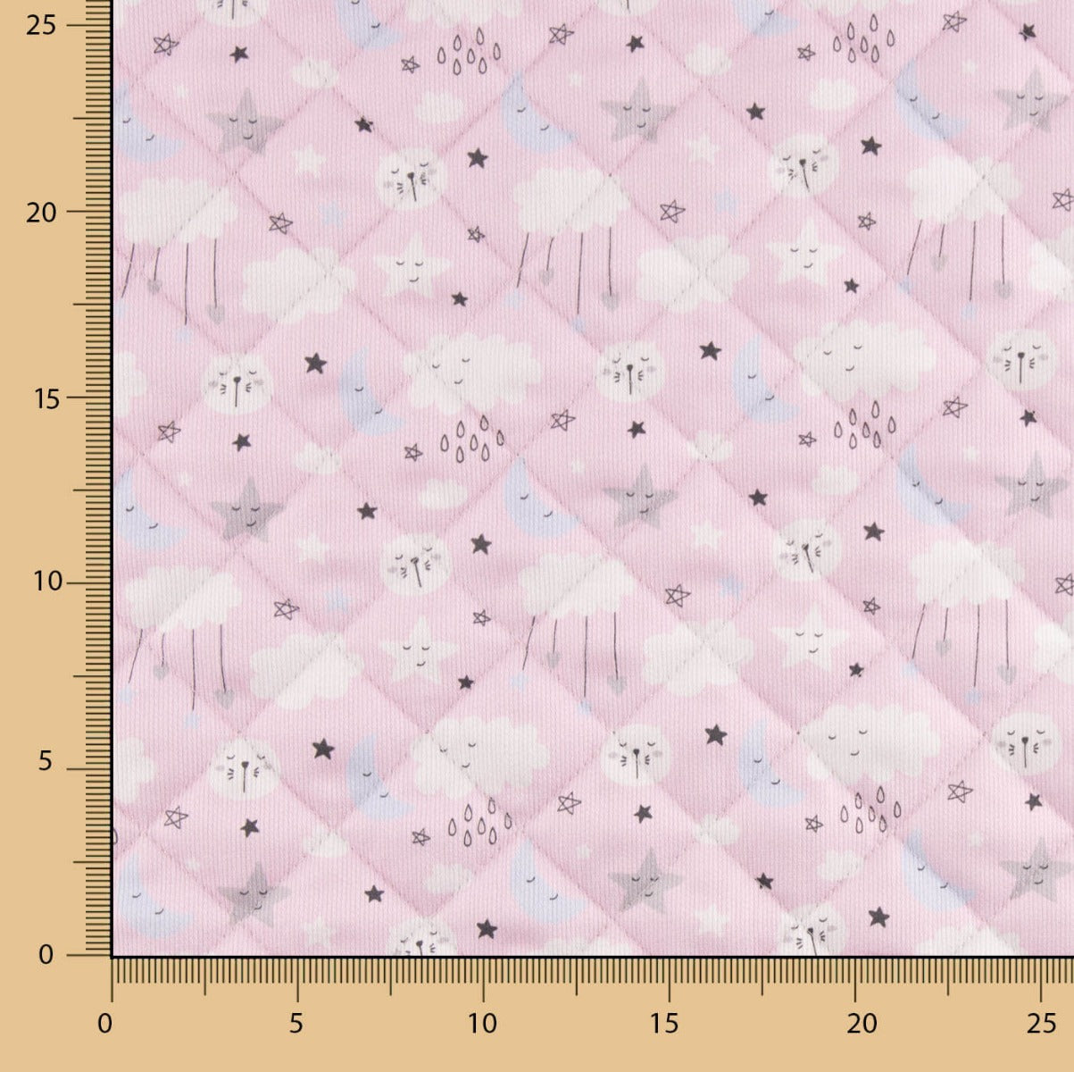 Gesteppte Piqué-Baumwolle Sky Pink - Ribes y Casals