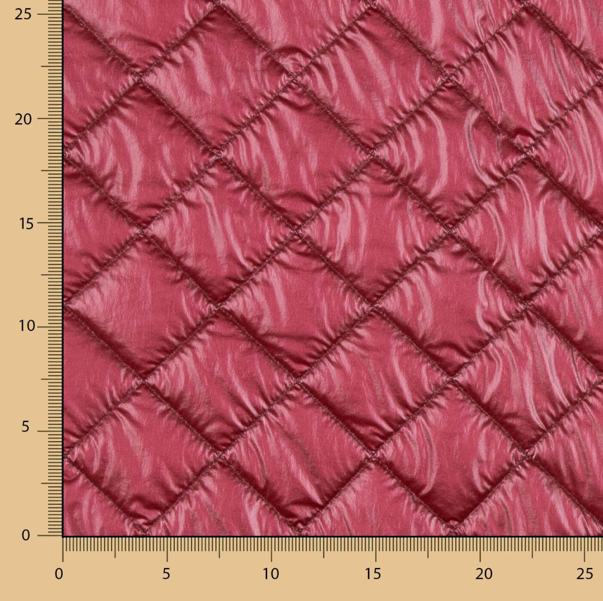 Gesteppter rot-karierter Twill - Ribes y Casals