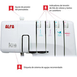 Alfa Style Plus 8708 Overlock Overlock Overlockmaschine - Ribes y Casals