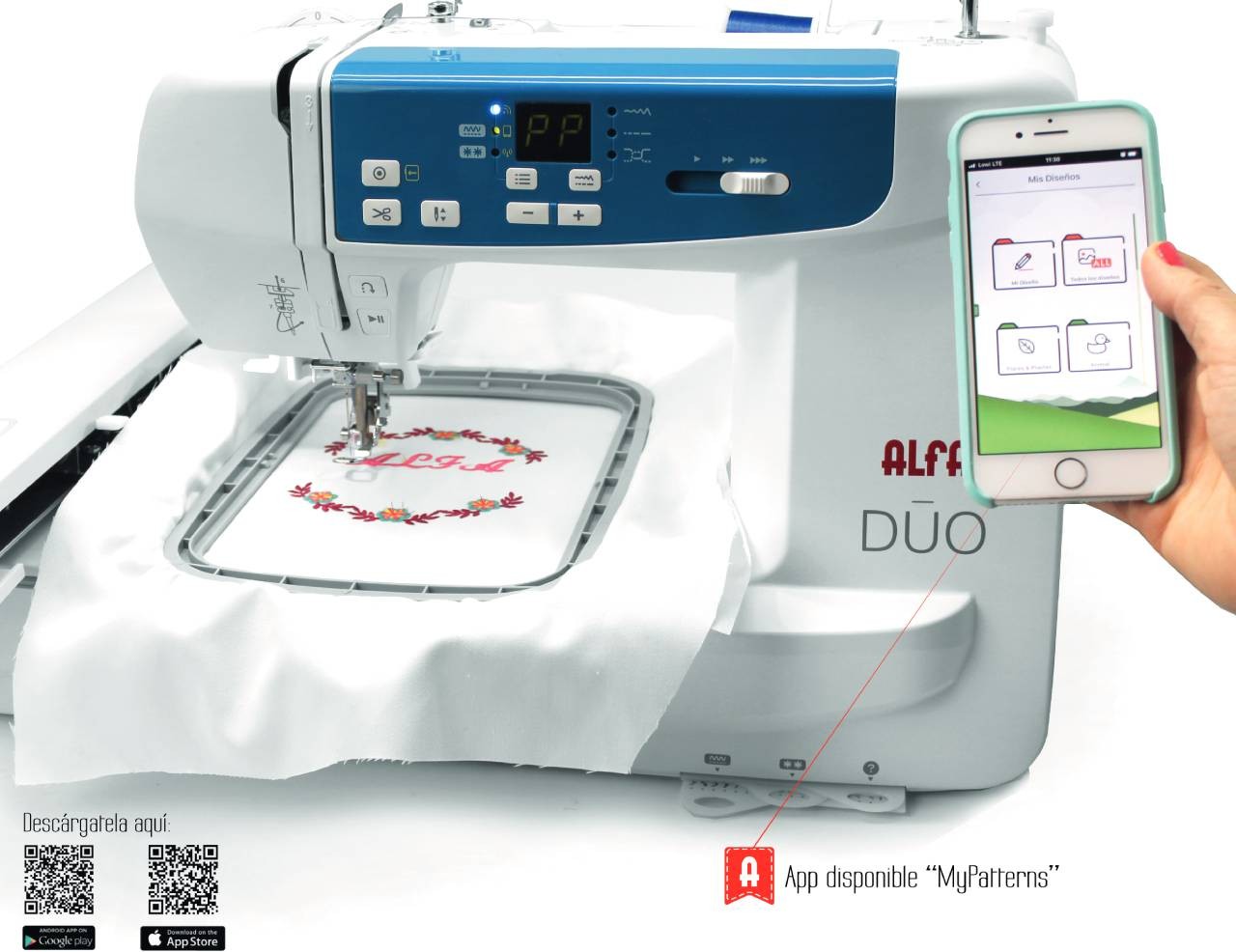 Alfa Duo WiFi Näh- und Stickmaschine - Ribes y Casals