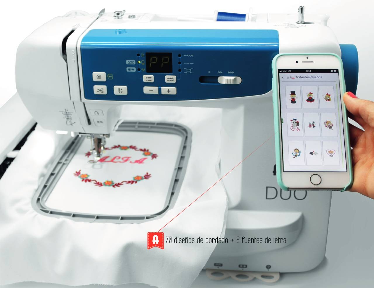 Alfa Duo WiFi Näh- und Stickmaschine - Ribes y Casals
