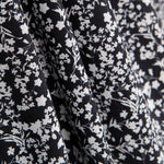 Antibakterielle Baumwolle Schwarze Blumen - Ribes y Casals