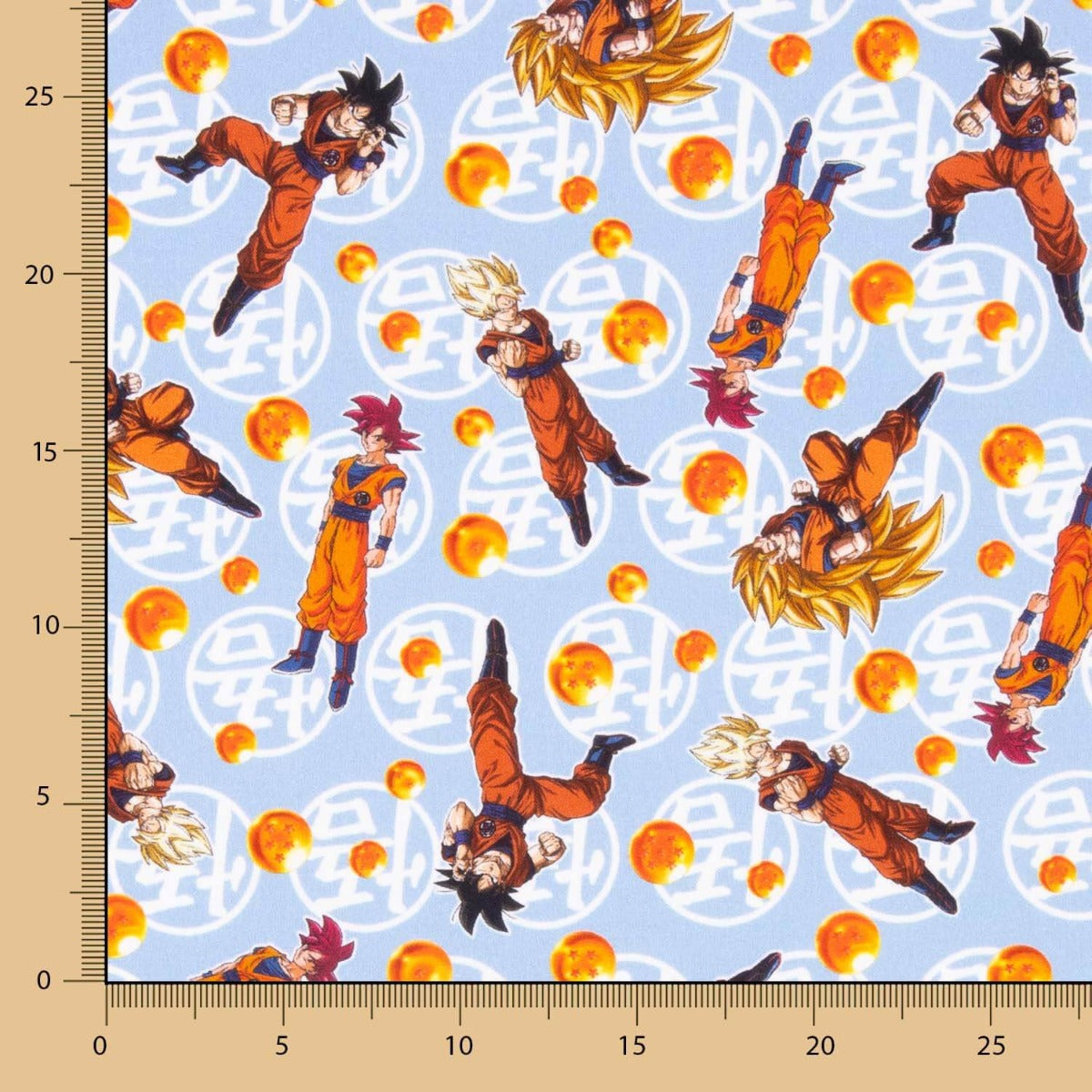 Dragon Ball Blau Baumwolle - Ribes y Casals