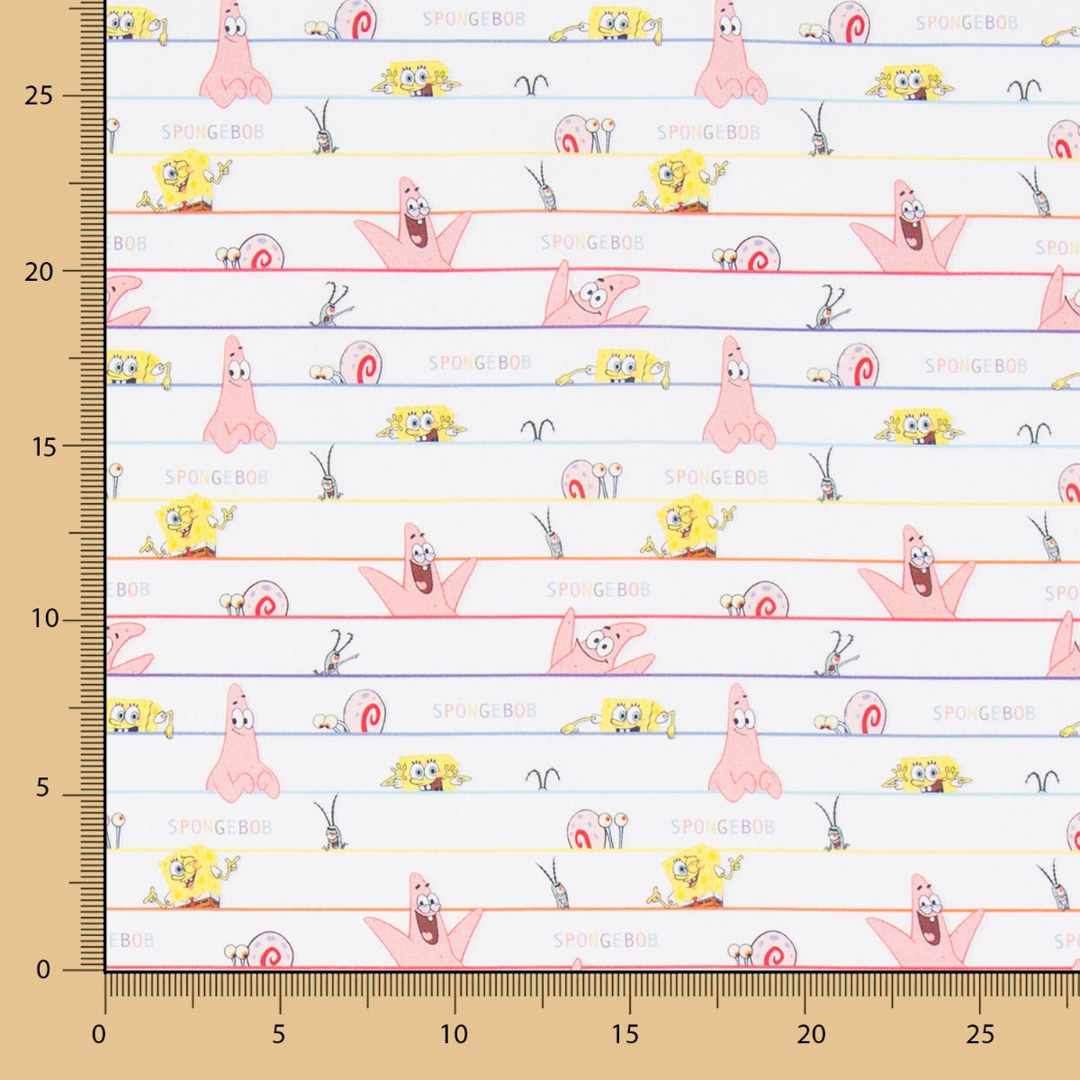 Baumwolle Spongebob Schwammkopf Rosa Streifen - Ribes y Casals