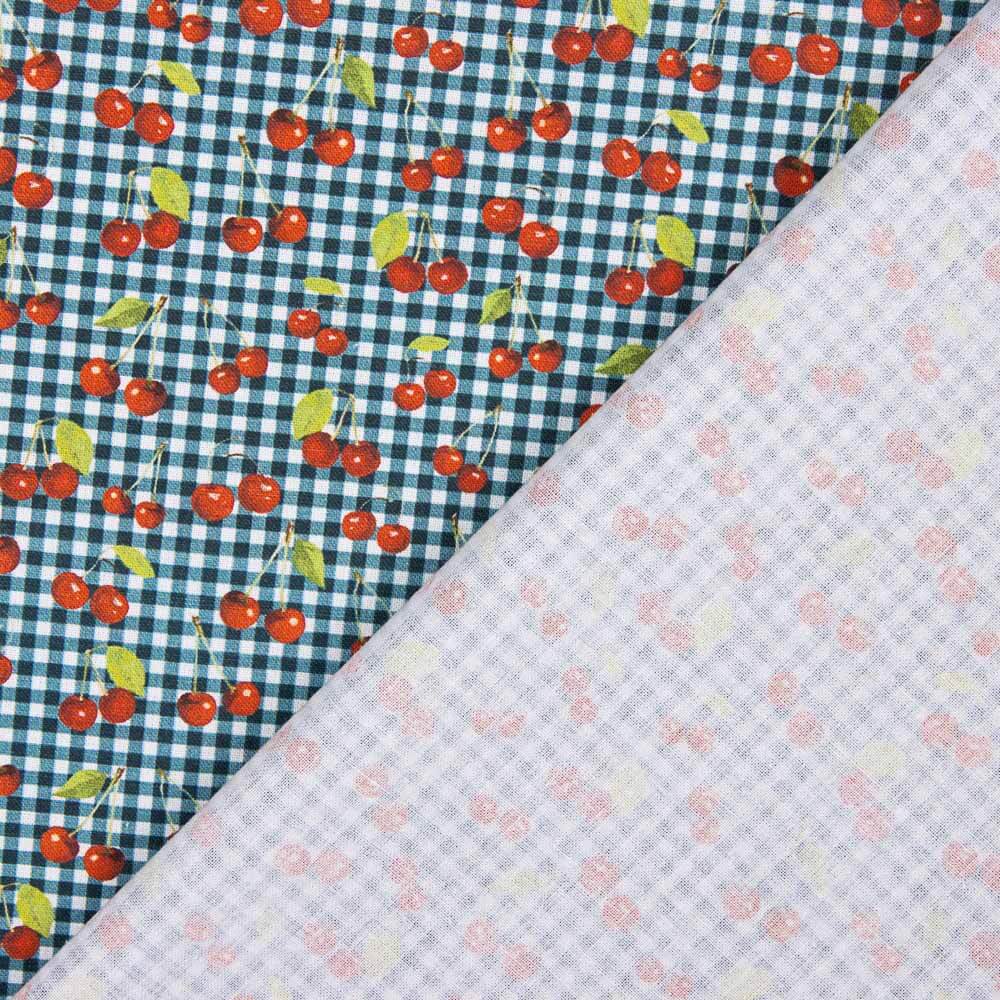Patchwork Dark Vichy Cherry Baumwolle - Ribes y Casals