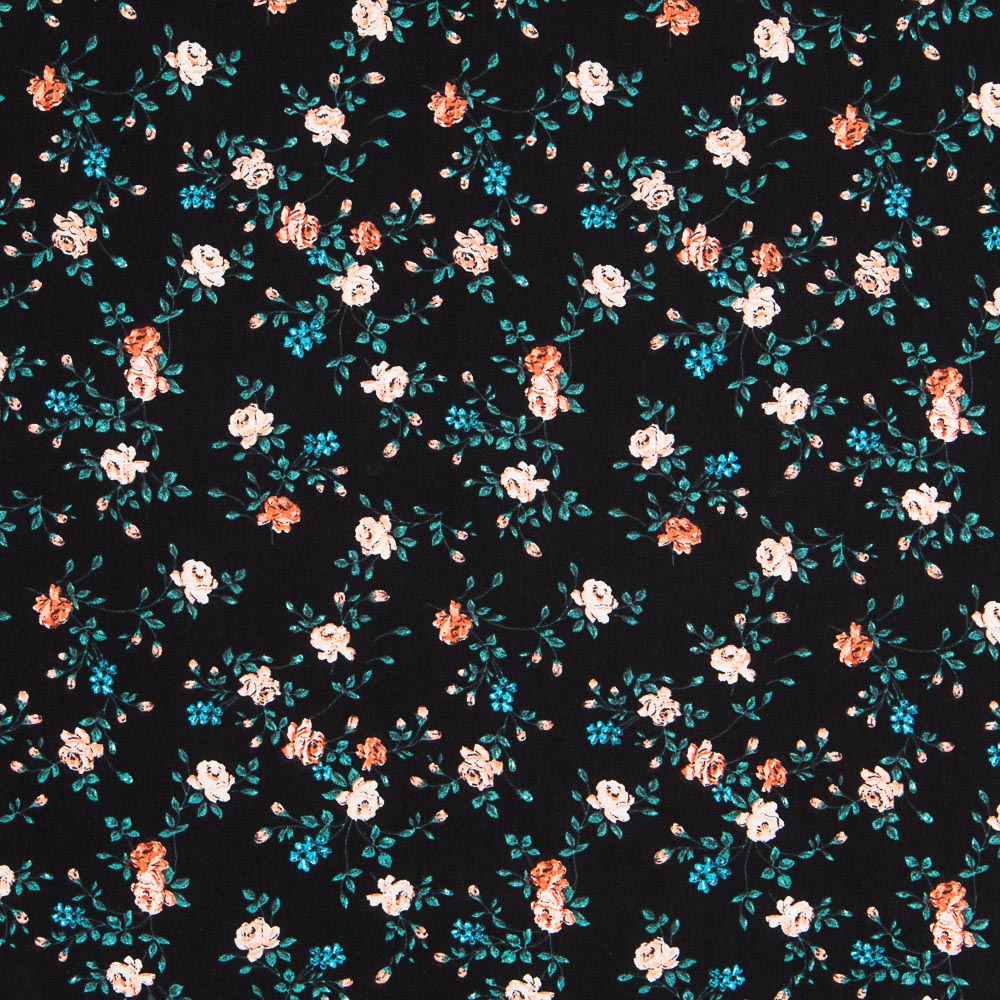 Cretona Cotton Mini Schwarz - Ribes y Casals