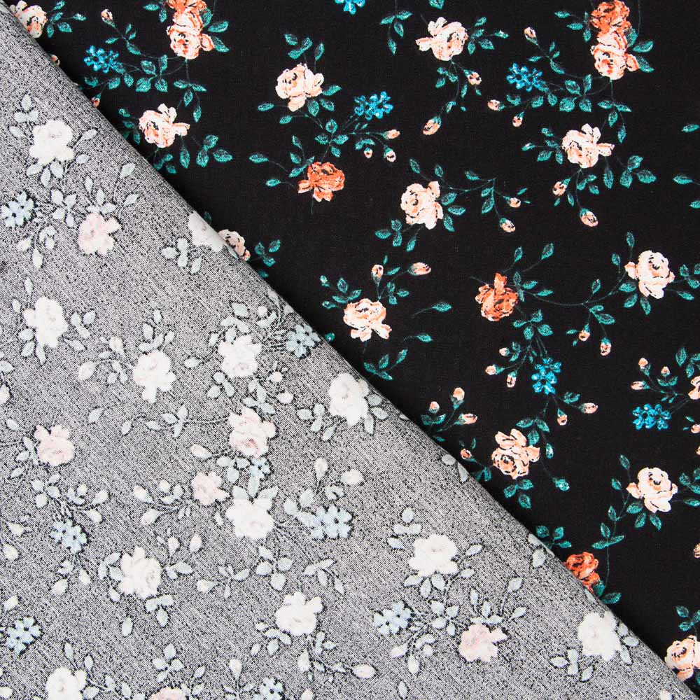 Cretona Cotton Mini Schwarz - Ribes y Casals
