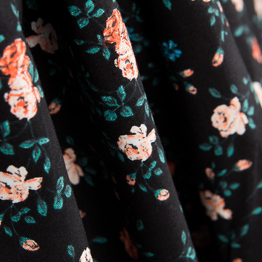 Cretona Cotton Mini Schwarz - Ribes y Casals
