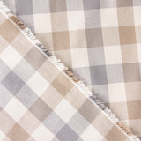 Tischtuch Baumwolle Quadrate Grau-Beige - Ribes y Casals