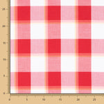 Baumwolle Madras Square Rot - Ribes y Casals