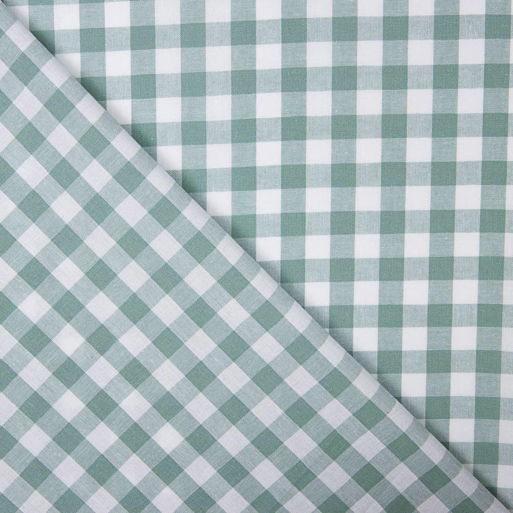 Cotton Vichy Square Baumwolle Salbei Grün - Ribes y Casals