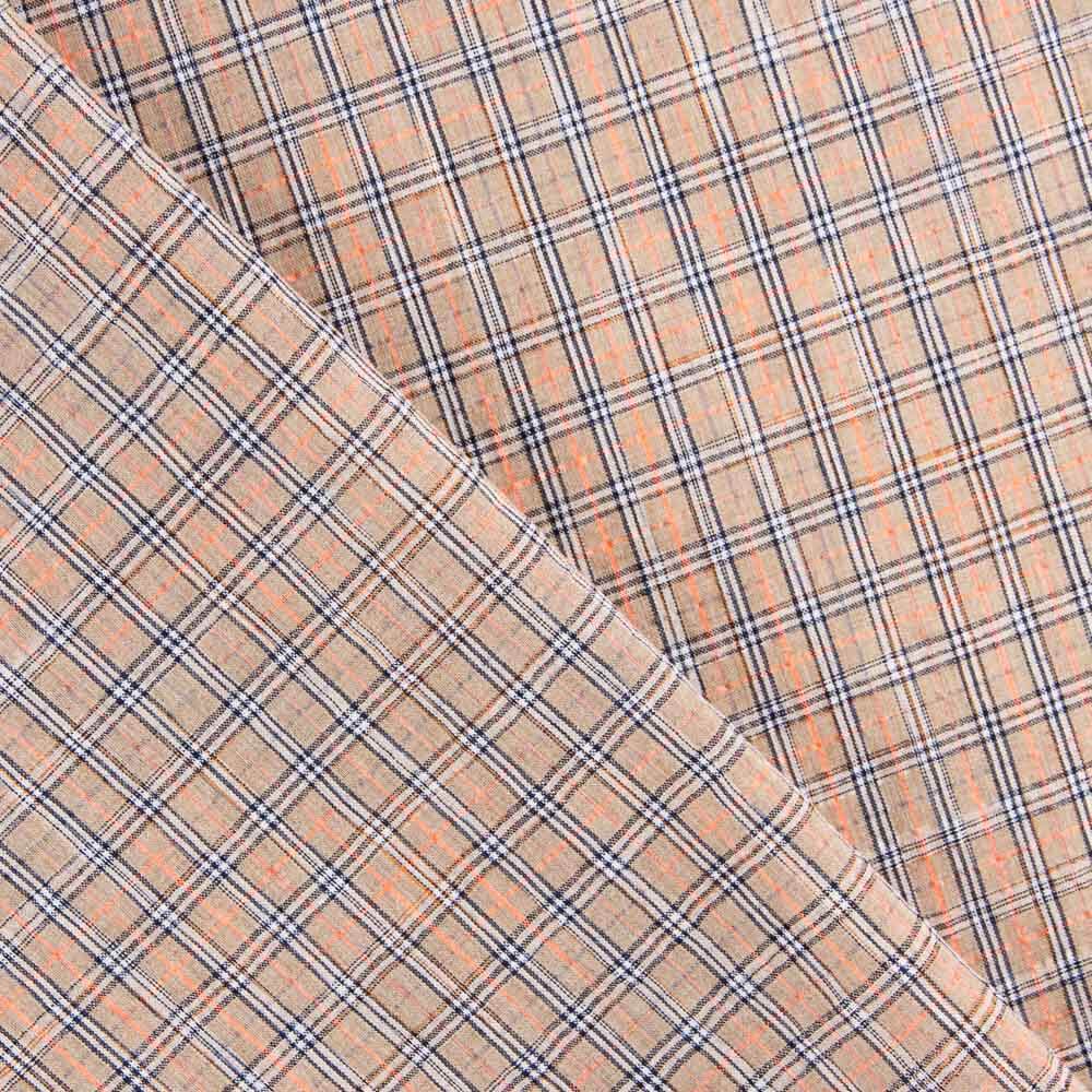 Seersucker Baumwolle Mini Square Beige - Ribes y Casals