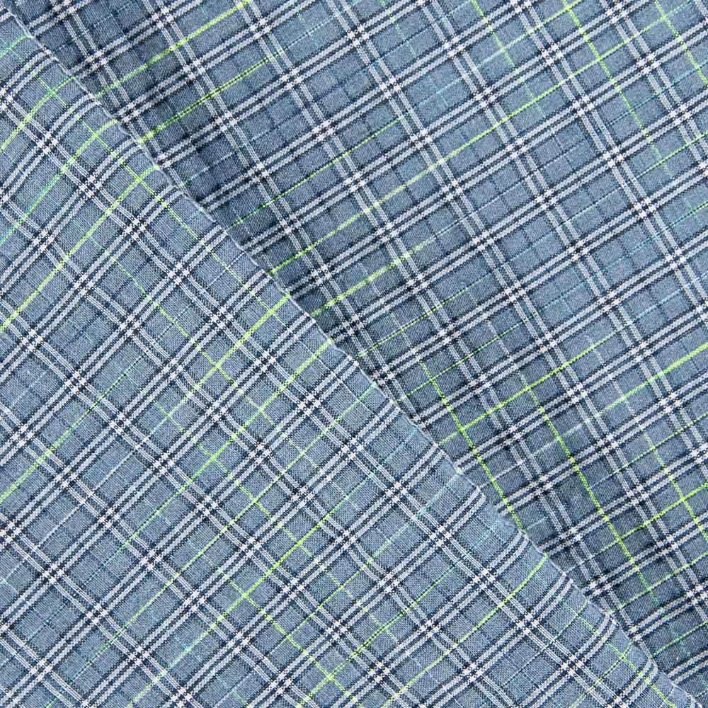 Seersucker Baumwolle Mini Square Blau - Ribes y Casals