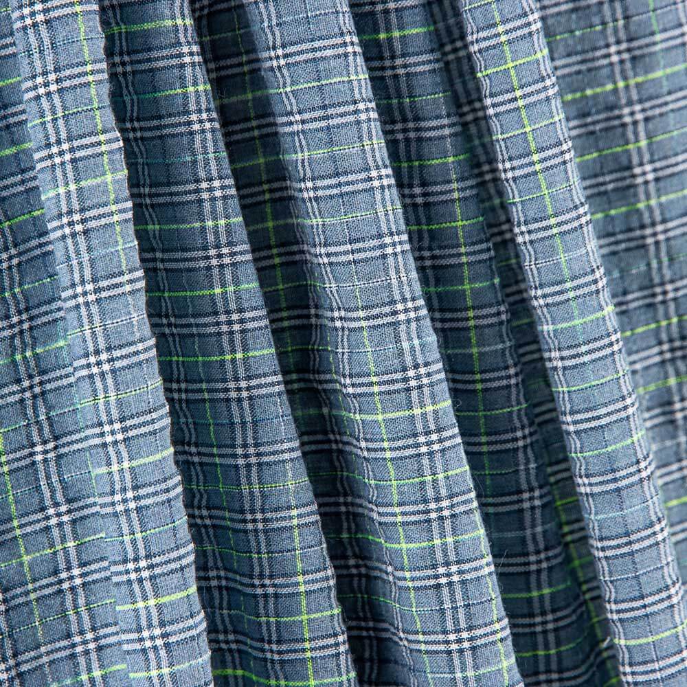 Seersucker Baumwolle Mini Square Blau - Ribes y Casals