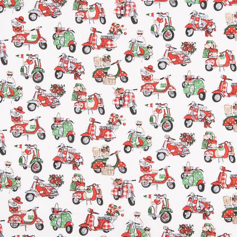 Vespas Italia Bedruckte Baumwolle - Ribes y Casals