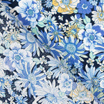 Baumwoll-Popeline Wildflower Blue Denim - Ribes y Casals