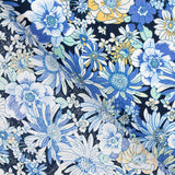 Baumwoll-Popeline Wildflower Blue Denim - Ribes y Casals