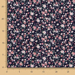 Baumwolle Romantische Blume Navy - Ribes y Casals