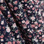 Baumwolle Romantische Blume Navy - Ribes y Casals