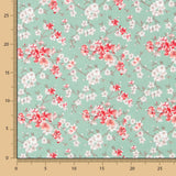 Baumwolle Floral Mintgrün - Ribes y Casals