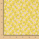 Bio-Baumwoll-Popeline Bio-Baumwolle Blumen Coni Gelb - Ribes y Casals
