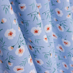 Bio-Baumwoll-Popeline Bio-Baumwolle Blumen Coni Blau - Ribes y Casals