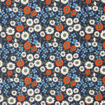 Baumwoll-Popeline Margaritas Navy - Ribes y Casals