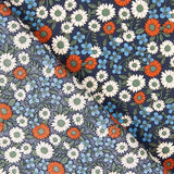 Baumwoll-Popeline Margaritas Navy - Ribes y Casals