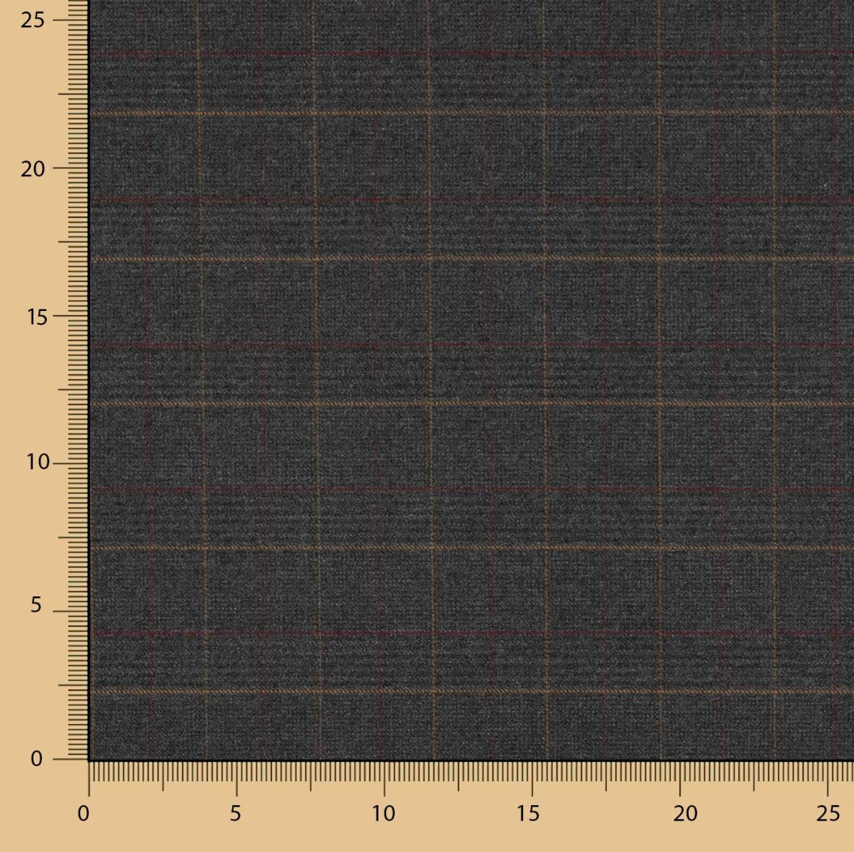 Reststück aus dehnbarem Stoff mit Karos-Muster – verschiedene Maße x Breite 140 cm - Ribes y Casals