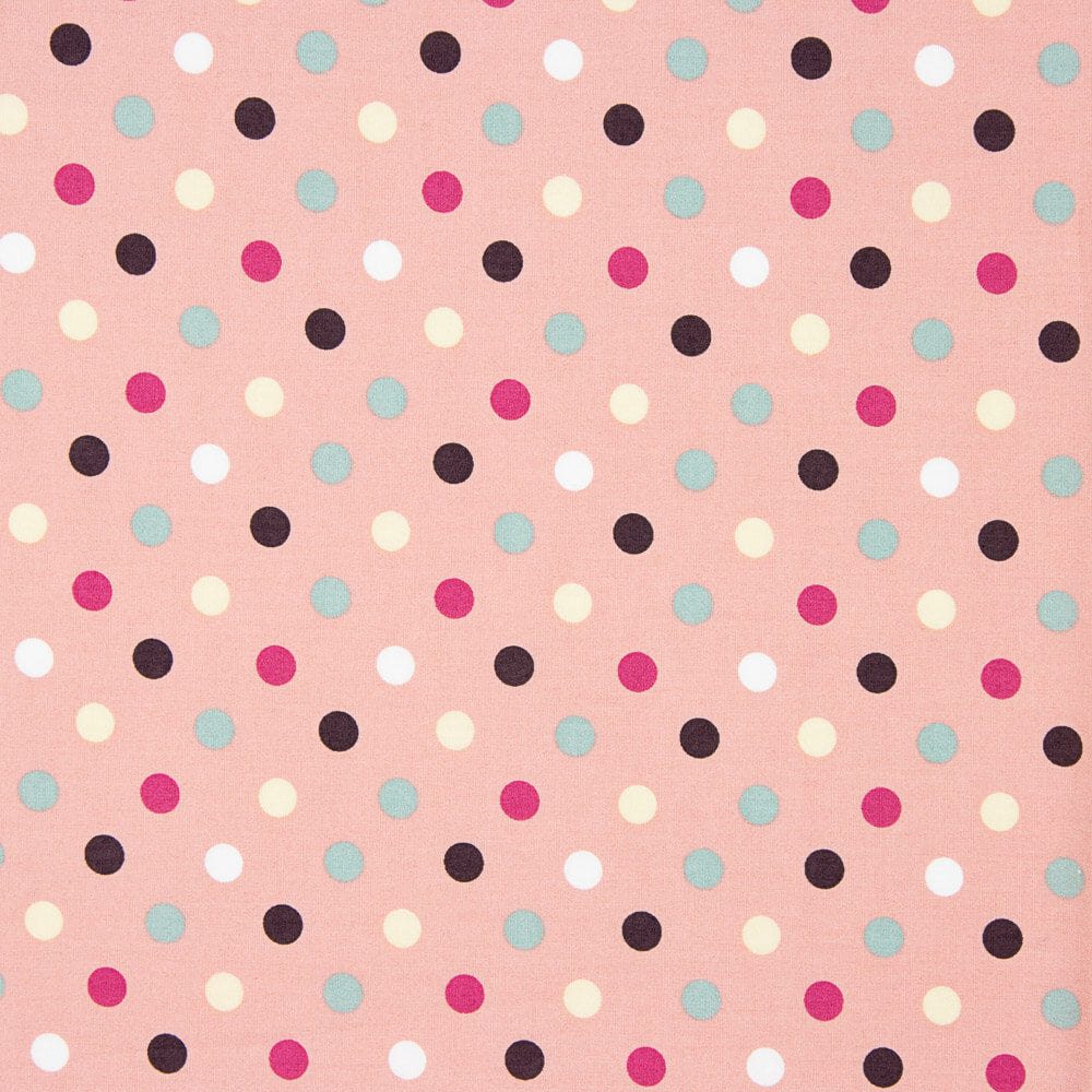 Baumwoll-Popeline Multi Dots Rosa Baumwoll-Popeline - Ribes y Casals