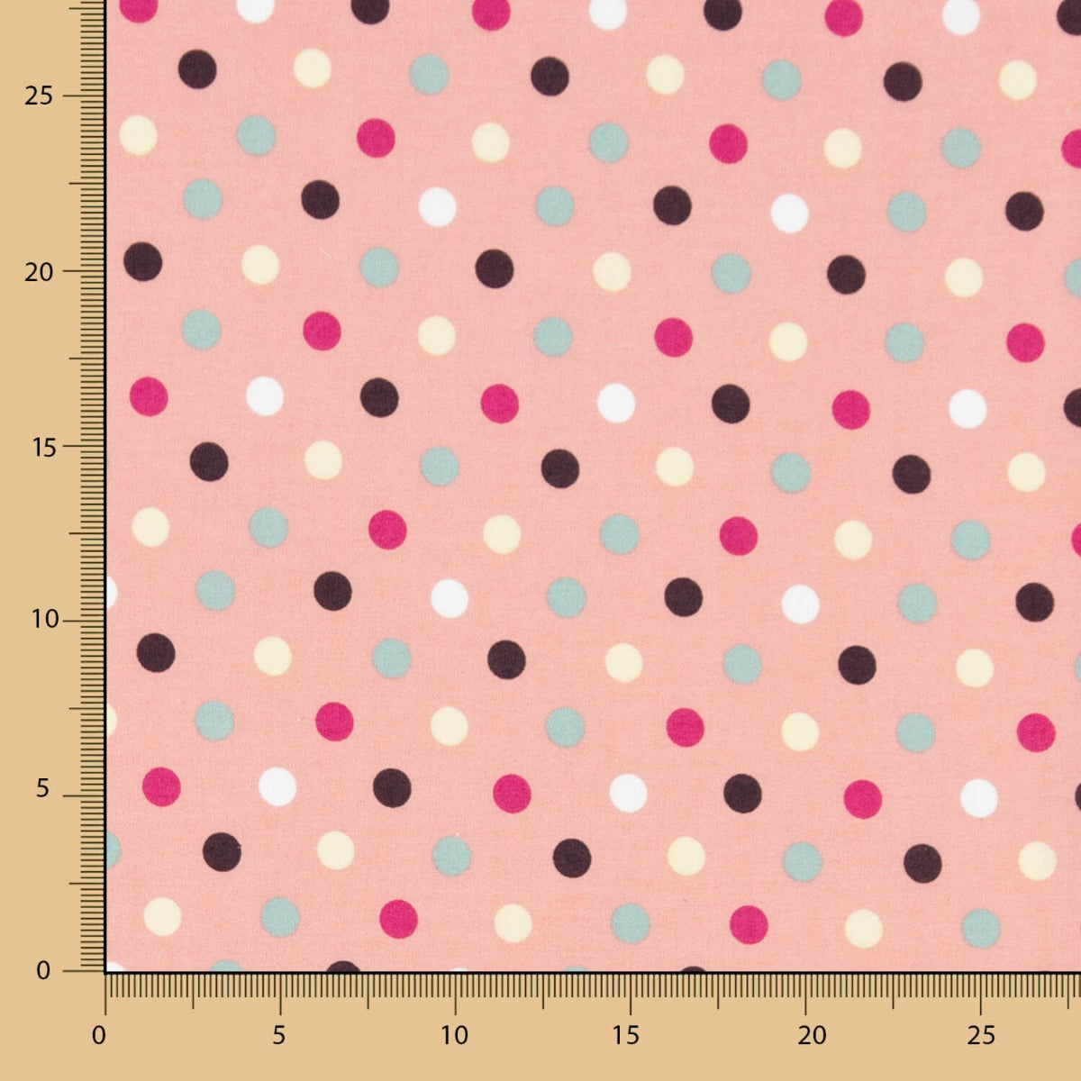Baumwoll-Popeline Multi Dots Rosa Baumwoll-Popeline - Ribes y Casals